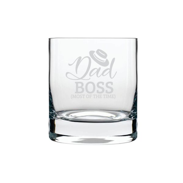 Funny Dad Boss Whiskey Glass