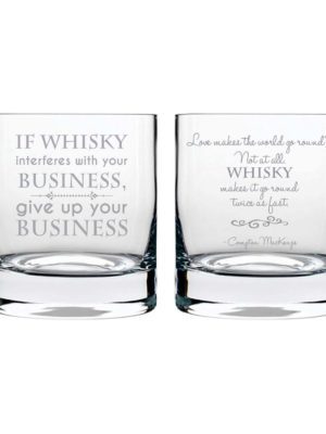 Funny Engraved Whiskey Glasses - Set of 2