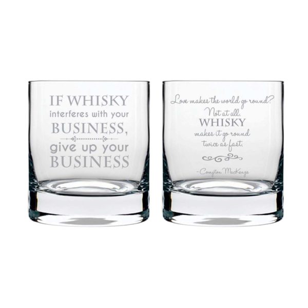 Funny Engraved Whiskey Glasses - Set of 2