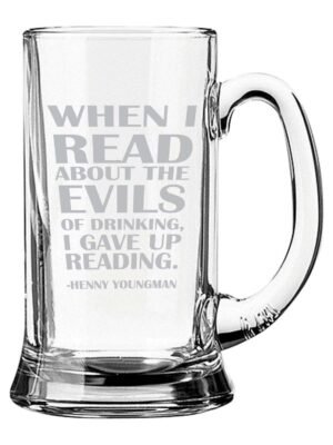Gave Up Reading Engraved Beer Mug