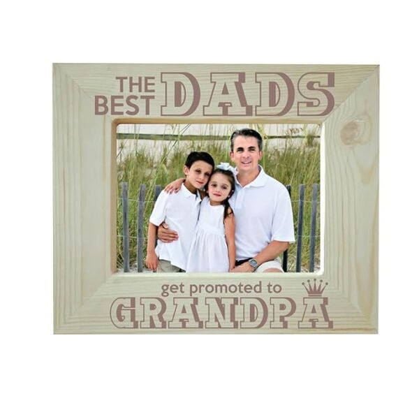Best Dads Get Promoted To Grandpa Engraved Photo Frame
