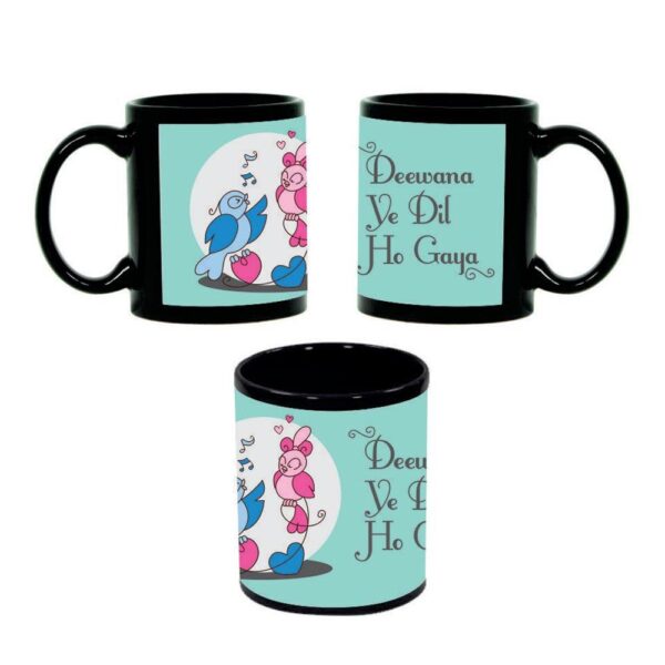 Gulabi Ankhein Jo Teri Dekhi Cute Love Birds Couple Mugs