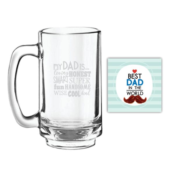 Bowtie Best Dad Beer Mug