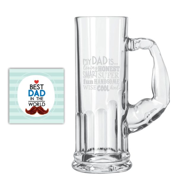 Bowtie Best Dad Beer Mug