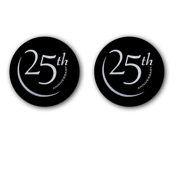 Happy 25th Silver Anniversary Couple Coffee Mugs Set of 2