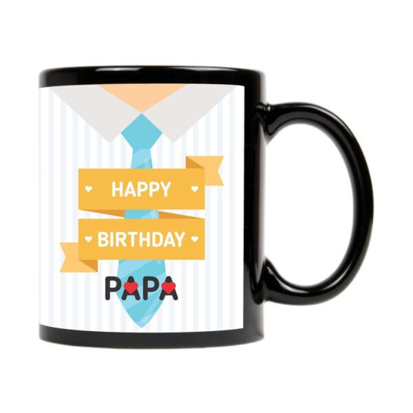 Happy Birthday Papa Black Mug