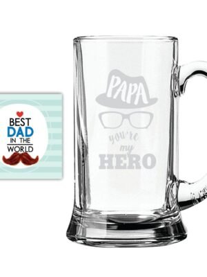 Hero Papa Dad Beer Mug