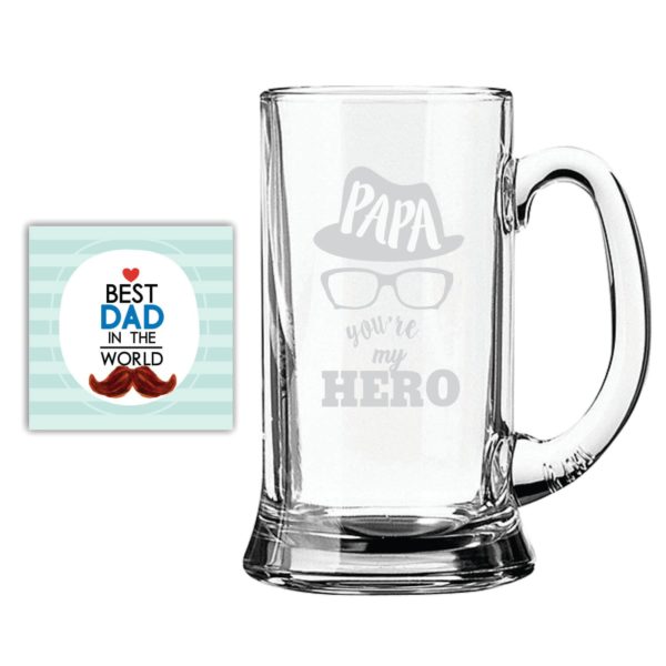 Bowtie Best Dad Beer Mug