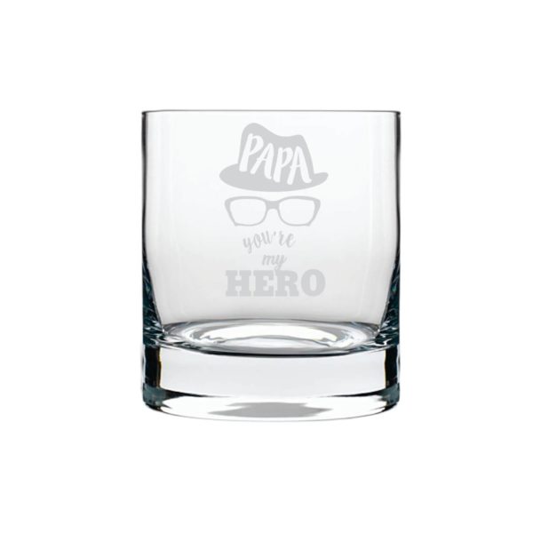 Moustache Awesome Dad Whiskey Glass