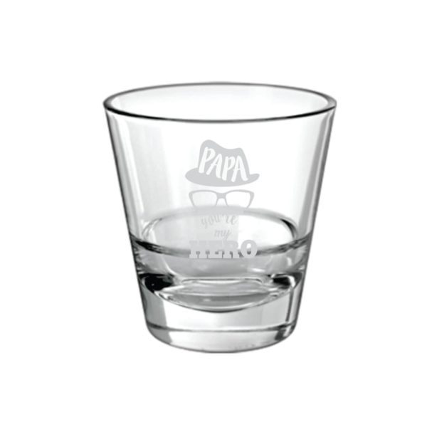 Moustache Awesome Dad Whiskey Glass