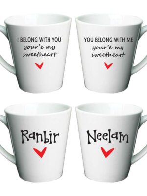Personalized You Belong to Me Couple Mugs