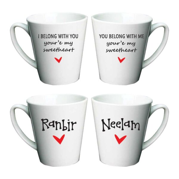 Personalized You Belong to Me Couple Mugs