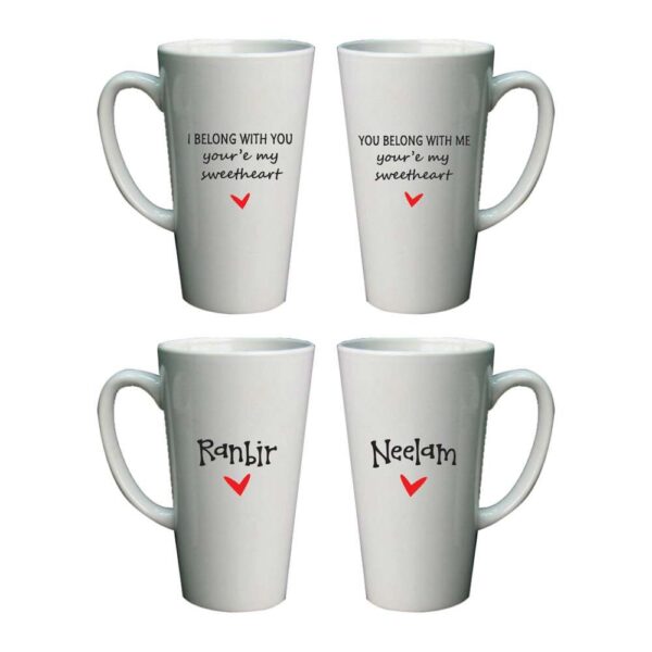 Personalized You Belong to Me Couple Mugs
