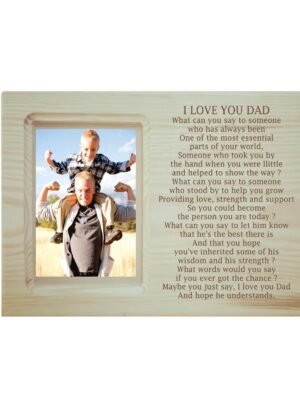 I Love You Dad Engraved Poem Photo Frame