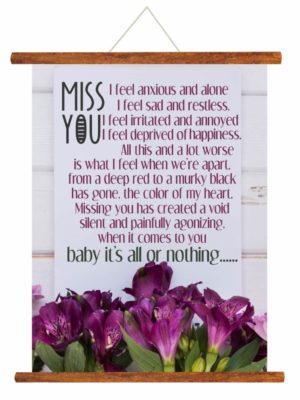 I Miss You Scroll Greeting Card