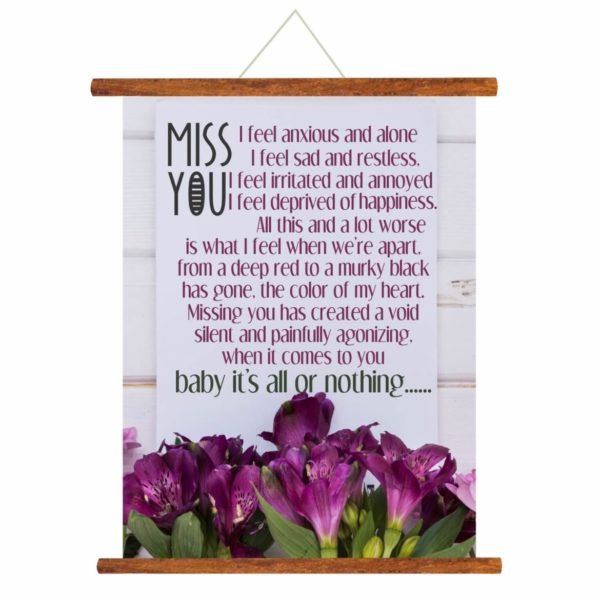 I Miss You Scroll Greeting Card