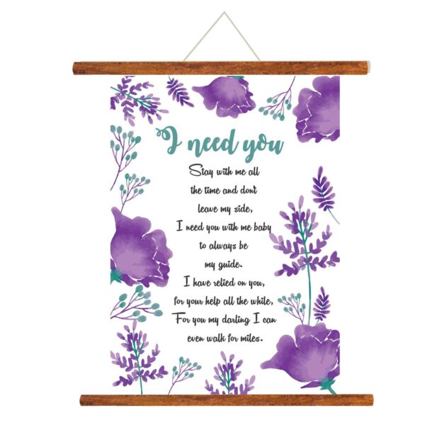 I Need You Greeting Card Canvas Scroll