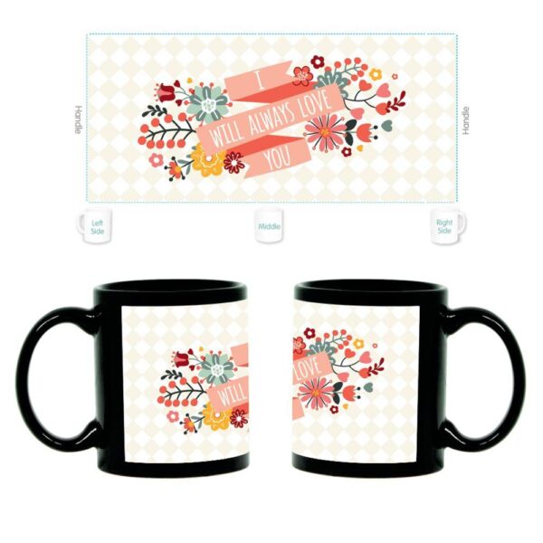 I will Always Love You Couple Mugs with Coasters