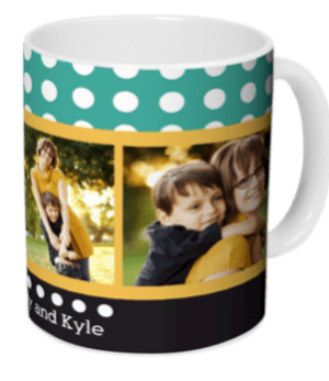 Polka dots Photo Collage Mug