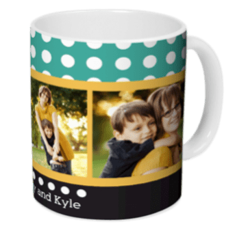 Polka dots Photo Collage Mug