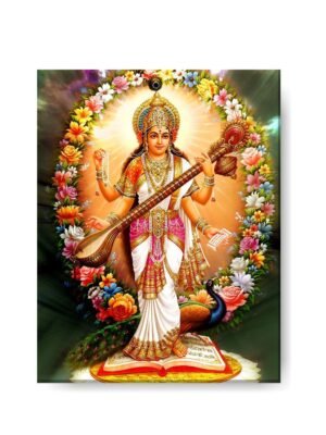 Goddess Saraswati Painting Canvas Frame