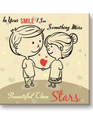 Your Smile is Beautiful Than Stars Painting Canvas Frame