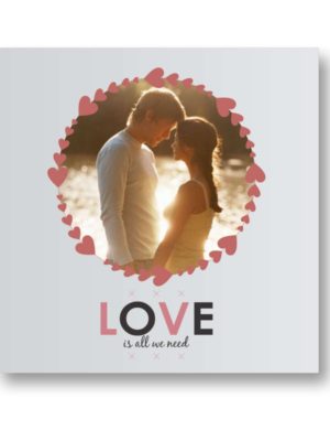 Personalized Love is All We Need Photo Canvas Frame