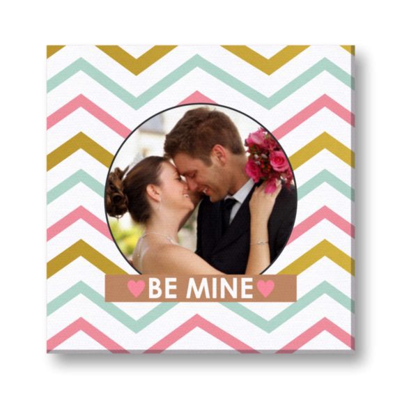 Personalized Be Mine Photo Canvas Frame