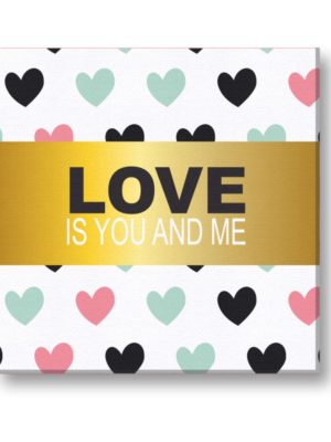 Love is You and Me Painting Canvas Frame