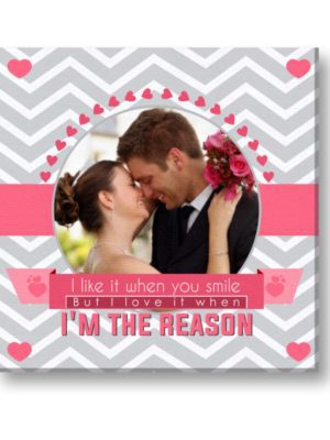 Personalized I'm The Reason Photo Canvas Frame