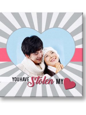 Personalized You Have Stolen My Heart Photo Canvas Frame