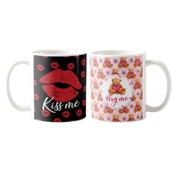 Hug Me Kiss Me Couple Coffee Mug