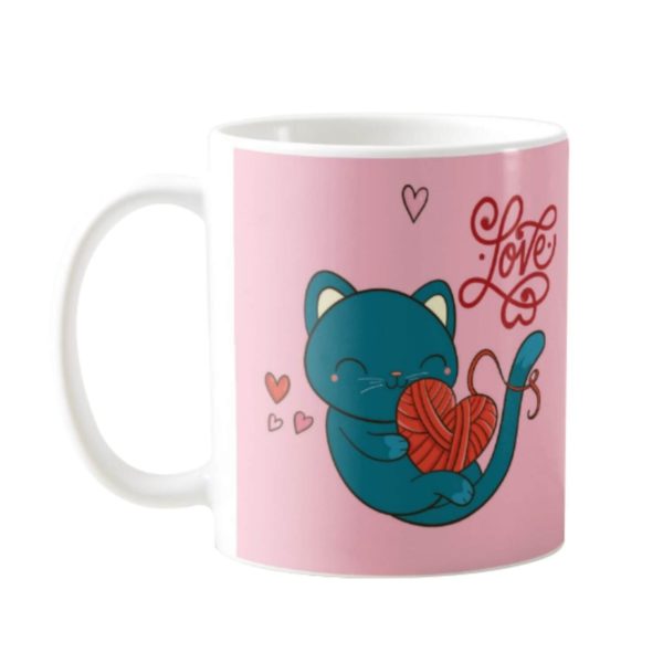 Cute Cat Love Coffee Mug