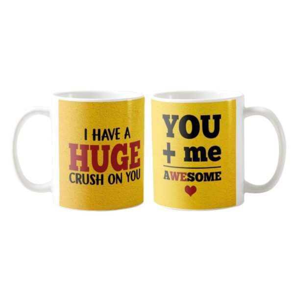Hug Me Kiss Me Couple Coffee Mug