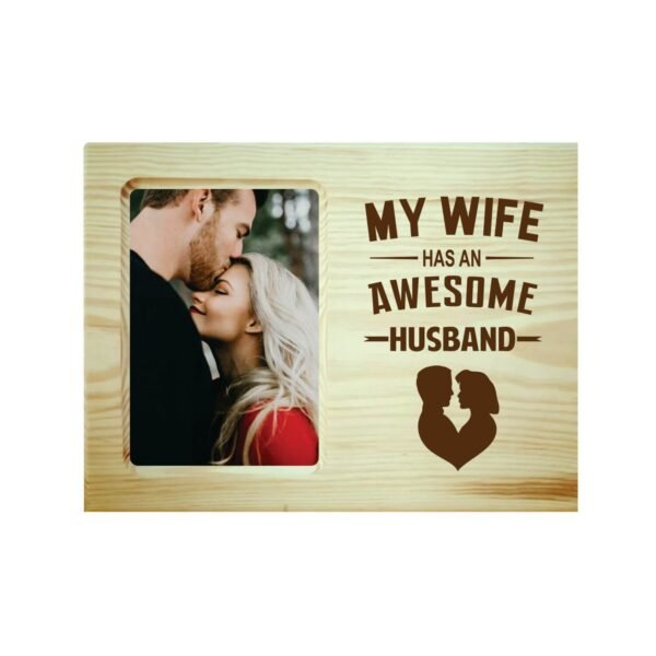 Personalized Engraved Photo Frame Gift for Husband