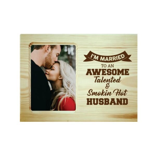 Personalized Engraved Photo Frame Gift for Husband