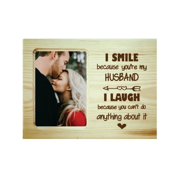 Personalized Engraved Photo Frame Gift for Husband