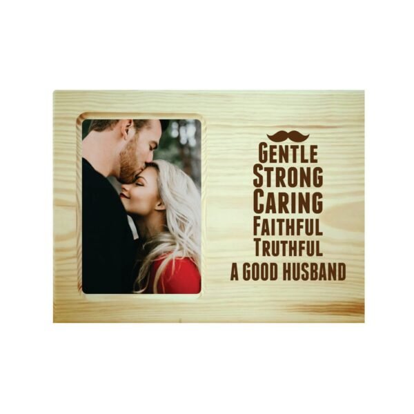 Personalized Engraved Photo Frame Gift for Husband