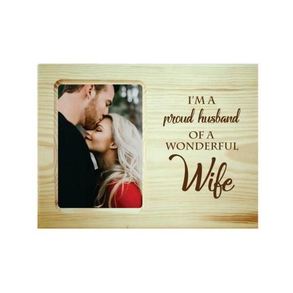 Personalized Engraved Photo Frame Gift for Husband