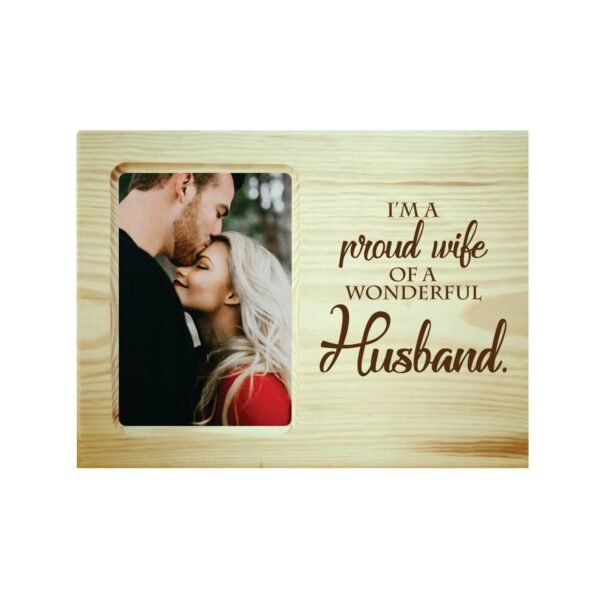 Personalized Engraved Photo Frame Gift for Husband