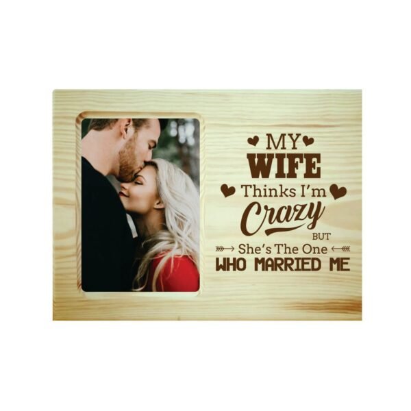 Personalized Engraved Photo Frame Gift for Husband