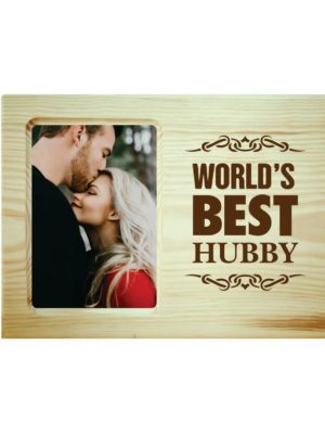 Worlds Best Hubby Engraved Photo Frame