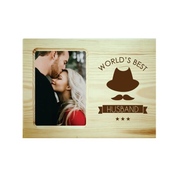 Personalized Engraved Photo Frame Gift for Husband