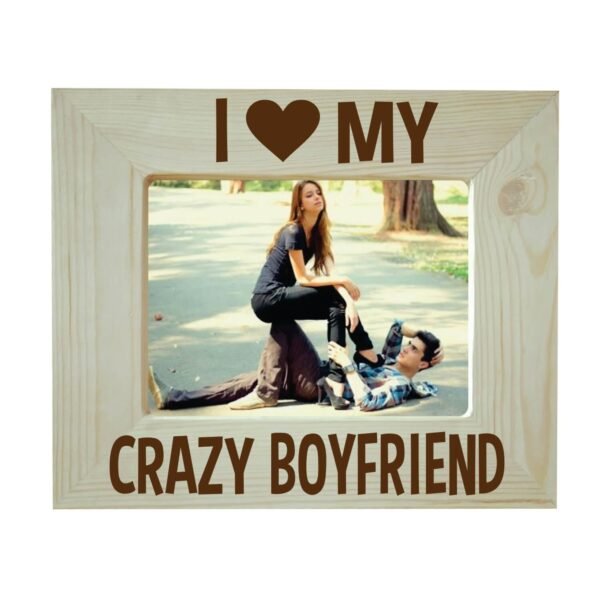 I Love My Boyfriend Engraved Photo Frame