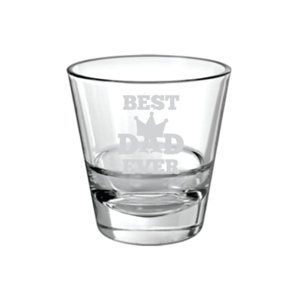 Moustache Awesome Dad Whiskey Glass