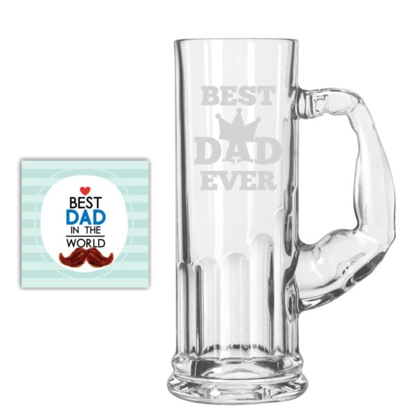 Bowtie Best Dad Beer Mug