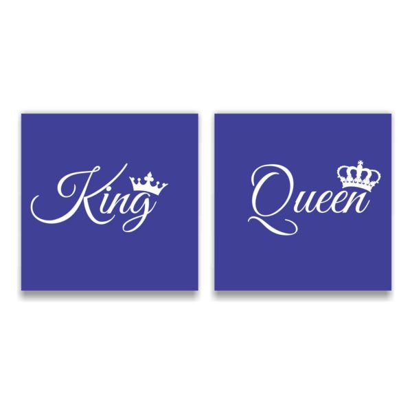 Engraved King Queen Beer Mug Set of 2