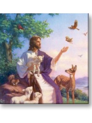 Caring Lord Jesus Canvas Wall Painting Frame