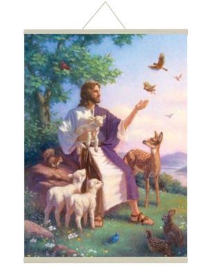 Caring Lord Jesus Canvas Scroll