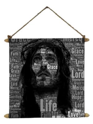 Love Mercy Grace Lord Jesus Canvas Scroll